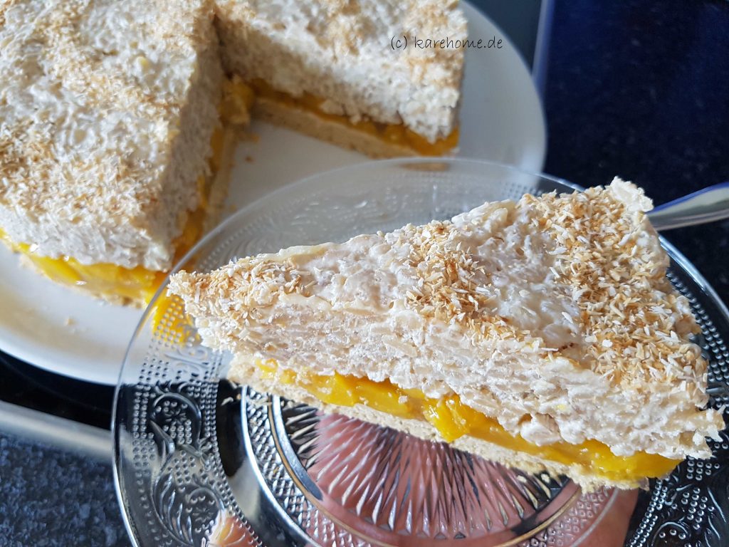 Milchreis-Torte mit Pfirsichen – karehome